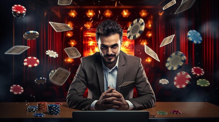 Studio live dealer okitoto dengan meja baccarat dan blackjack