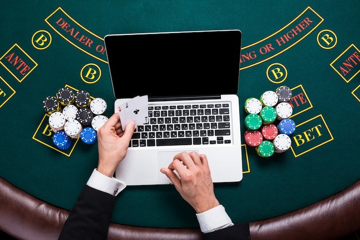 Antarmuka Speed Blackjack okitoto dengan zona dealer, pemain, dan chat